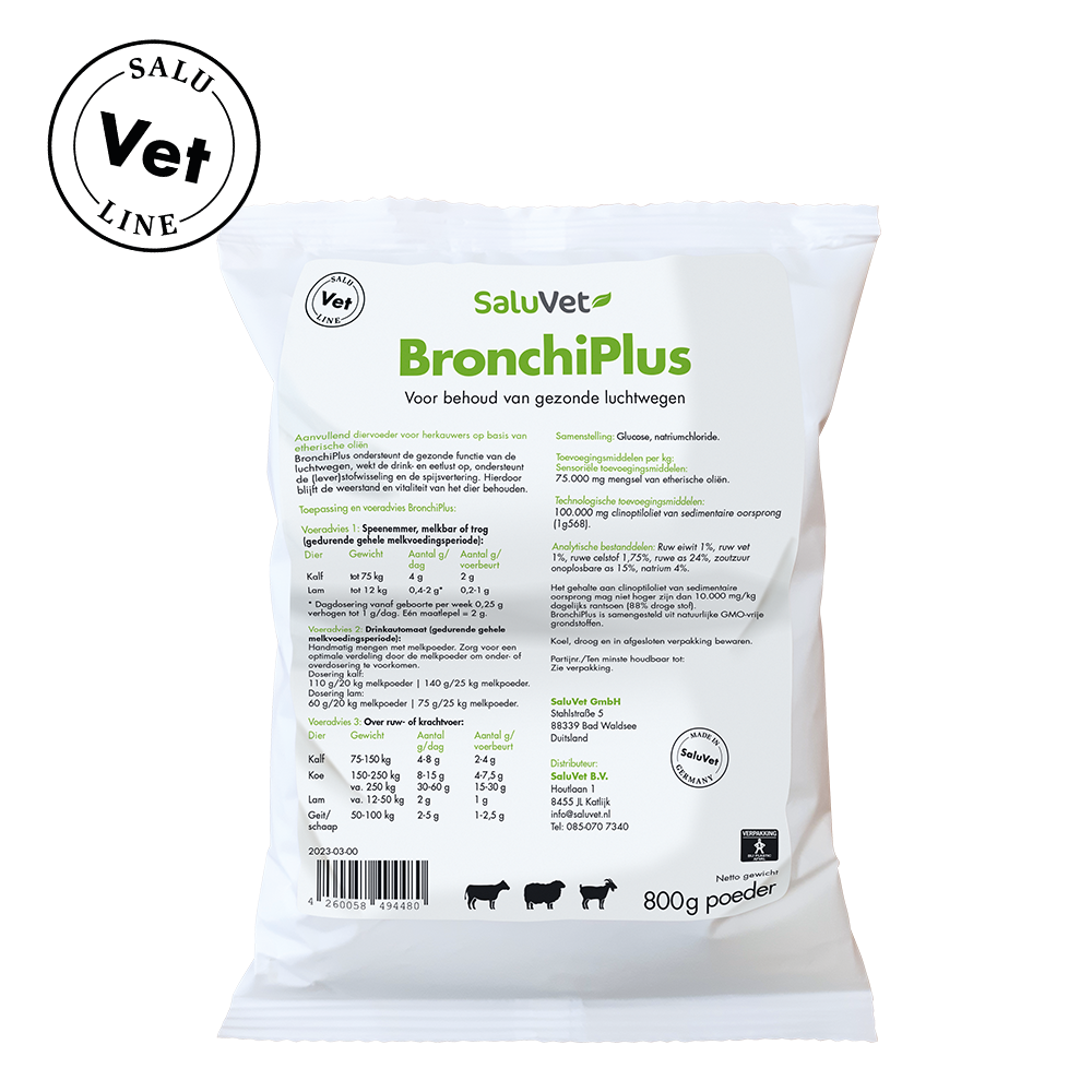 BronchiPlus voor dieren ondersteunt de gezonde functie van de luchtwegen. Uitsluitend verkrijgbaar via uw dierenarts.