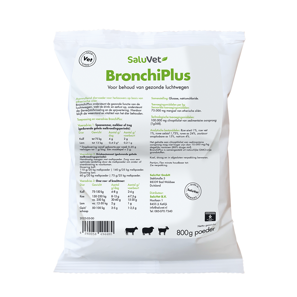 BronchiPlus voor dieren ondersteunt de gezonde functie van de luchtwegen. Uitsluitend verkrijgbaar via uw dierenarts.