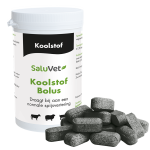 Koolstof Bolus voor een normale spijsvertering bij kalveren en volwassen schapen en geiten. Met een hoge concentratie koolstof.